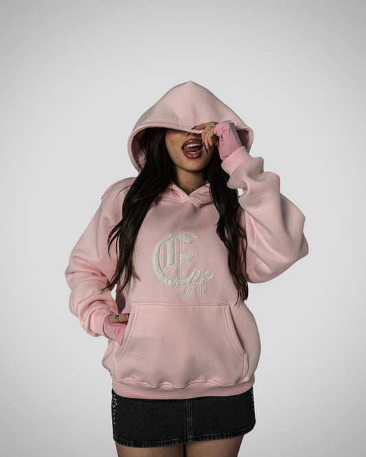 pink hoodie