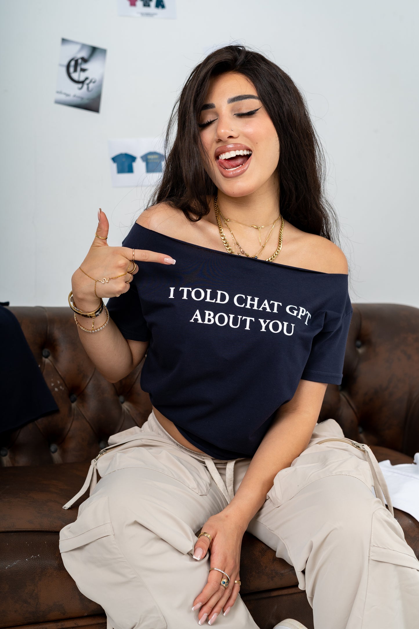 chatgpt navy off shoulder
