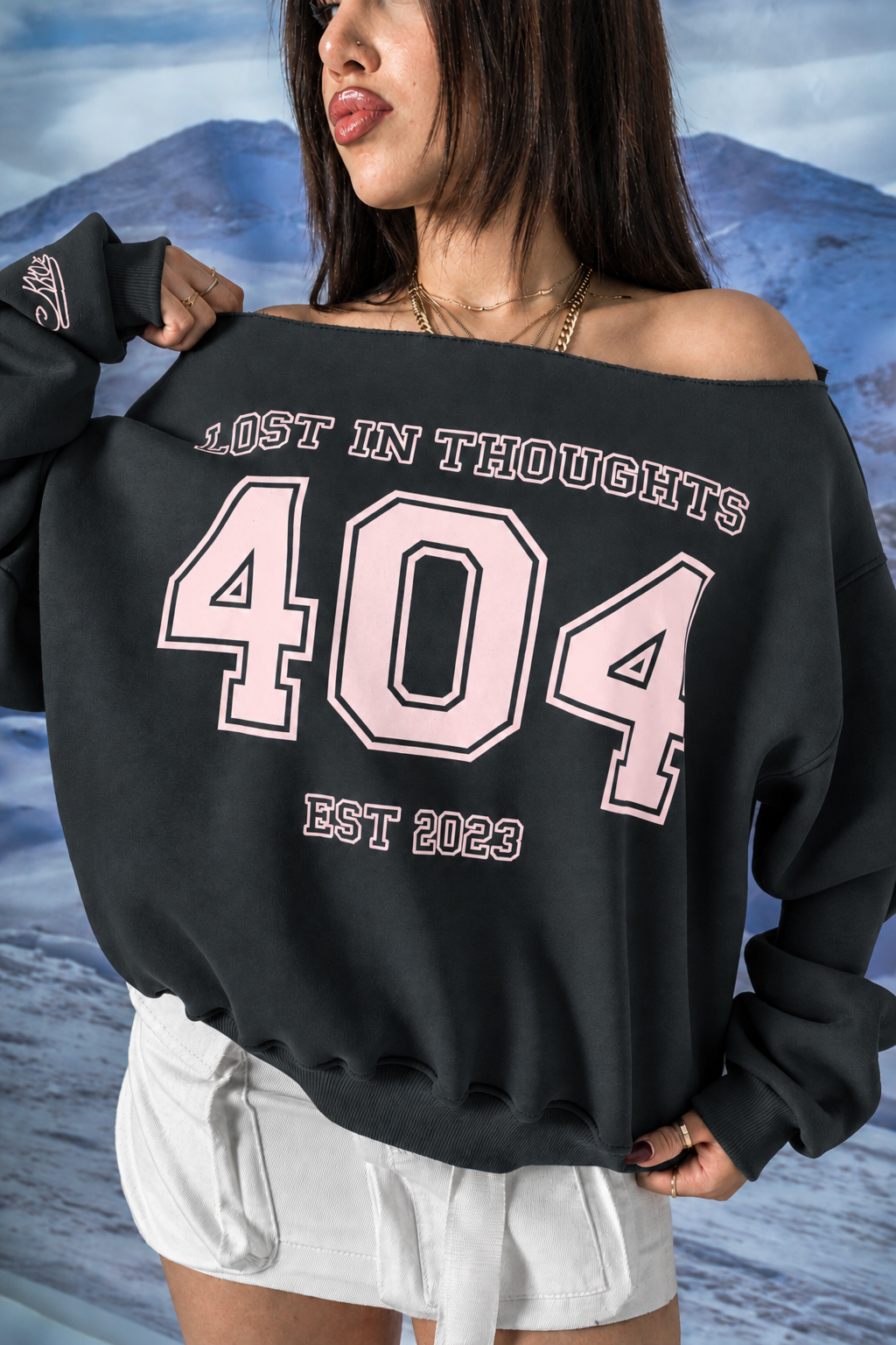 Charcoal offshoulder